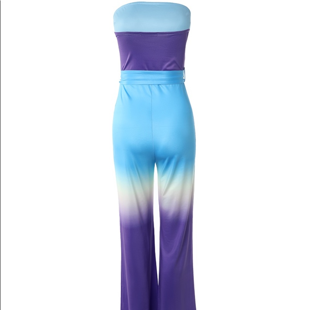 ⭐️⭐️Hot Deal ⭐️⭐️‼️‼️Women’s Ombre Jumpsuit W/Belt/bag.NWT. Sizes L/XL. - NWT - Picture 7 of 16